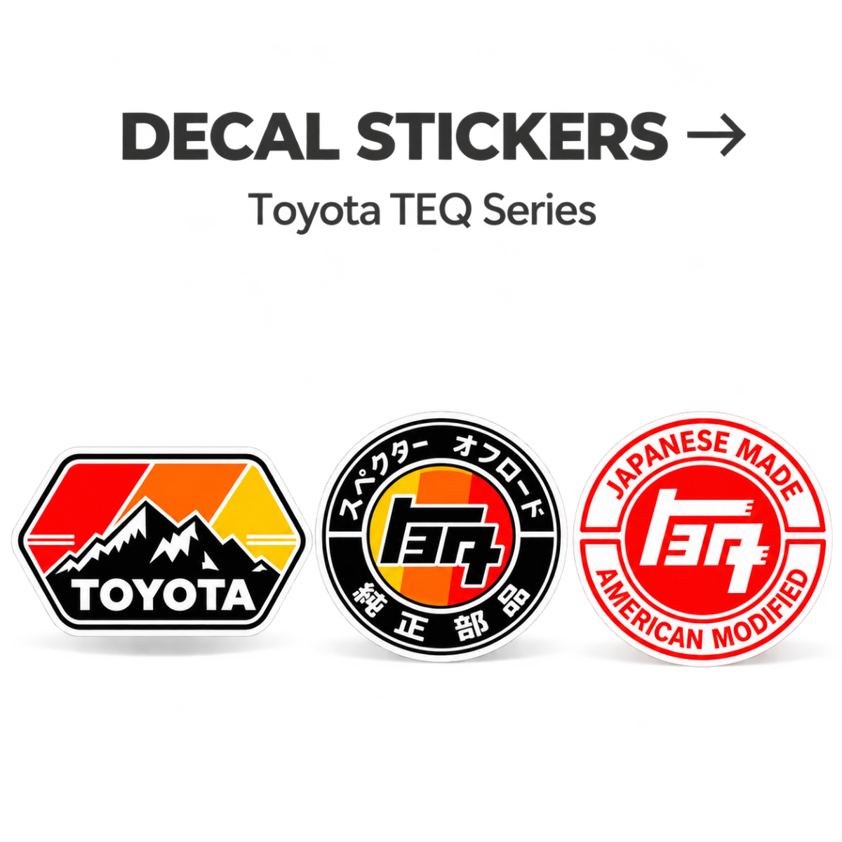 Sticker Decal TOYOTA TEQ Series | ndestore.com