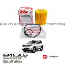 OIL FILTER GENUINE FOR TOYOTA LAND CRUISER PRADO 2700CC (2009-2012) - ndestore.com