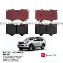 BRAKE DISC PAD SET FRONT GENUINE FOR TOYOTA LAND CRUISER PRADO 4000CC (2009-2013) - ndestore.com
