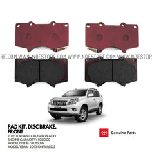 BRAKE DISC PAD SET FRONT GENUINE FOR TOYOTA LAND CRUISER PRADO 4000CC (2013-2025) - ndestore.com