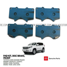 BRAKE DISC PAD SET FRONT GENUINE FOR TOYOTA LAND CRUISER PRADO 2700CC (2012-2015) - ndestore.com