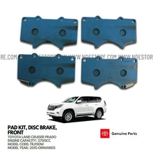 BRAKE DISC PAD SET FRONT GENUINE FOR TOYOTA LAND CRUISER PRADO 2700CC (2015-2025) - ndestore.com