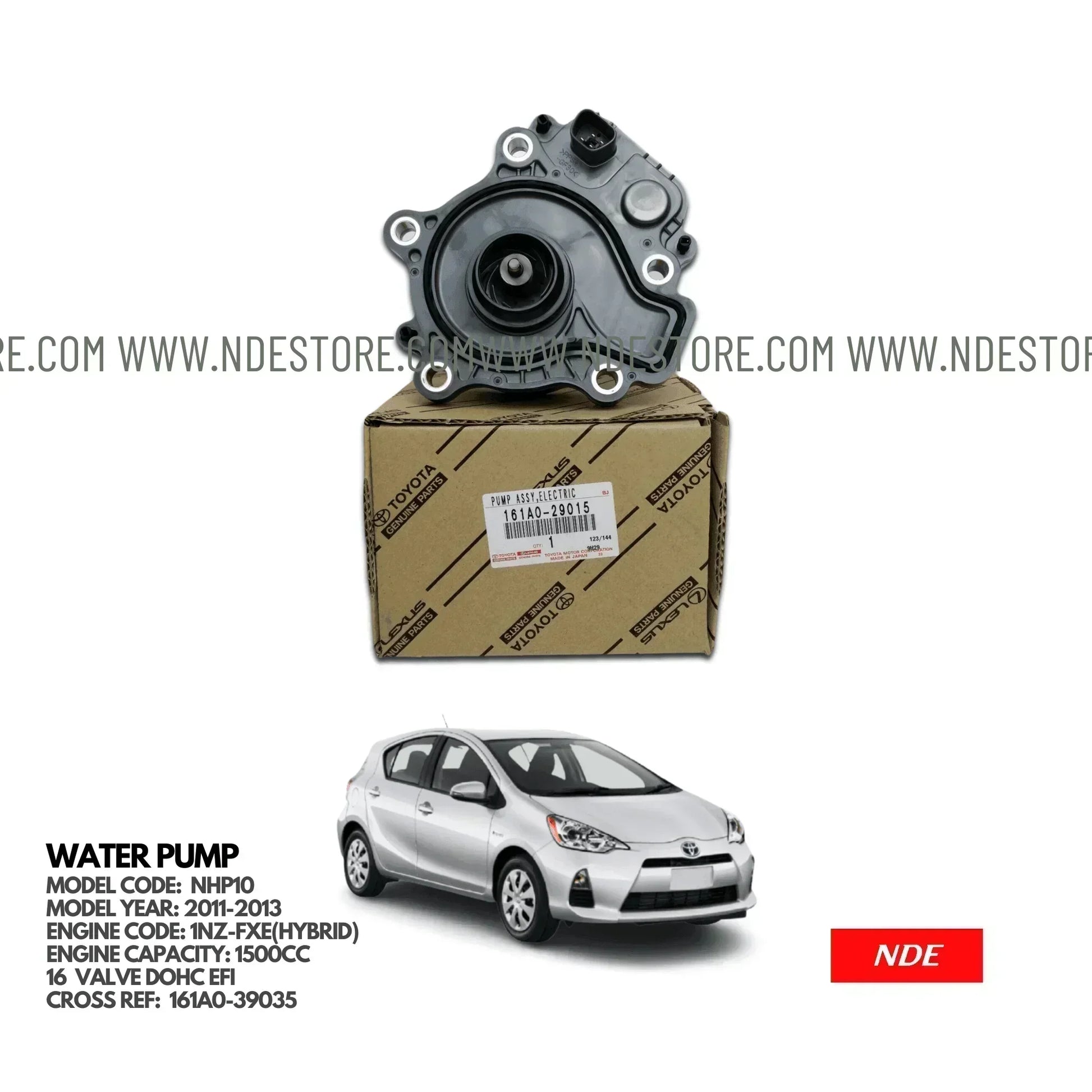 WATER PUMP ASSY GENUINE FOR TOYOTA AQUA - ndestore.com