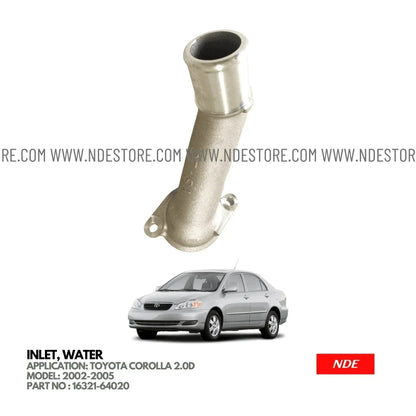 WATER JACKET WATER INLET FOR TOYOTA COROLLA 2.0D (2002-2005) - ndestore.com