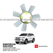 RADIATOR COOLING FAN FOR TOYOTA FORTUNER - ndestore.com
