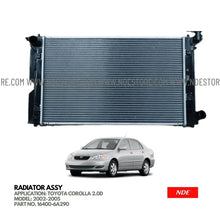 RADIATOR ASSY COMPLETE FOR TOYOTA COROLLA 2.0D (2002-2008) - ndestore.com
