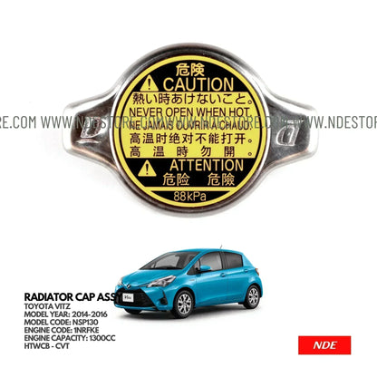 RADIATOR CAP FOR TOYOTA VITZ 1300CC (2014-2016) - ndestore.com