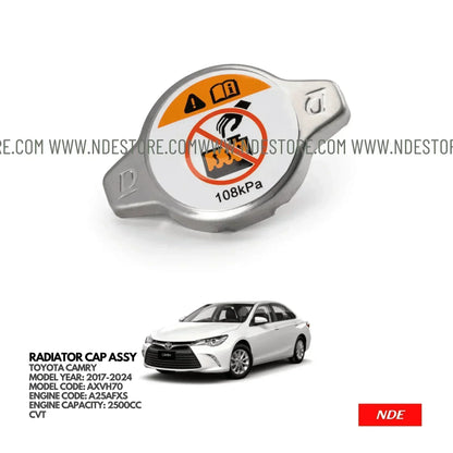 RADIATOR CAP FOR TOYOTA CAMRY JDM (2017-2025) - ndestore.com