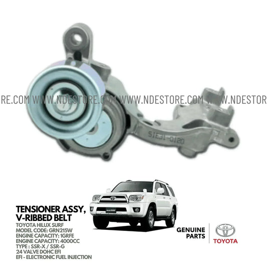 TENSIONER ASSY GENUINE FOR TOYOTA HILUX SURF SSR (2005-2009) - ndestore.com
