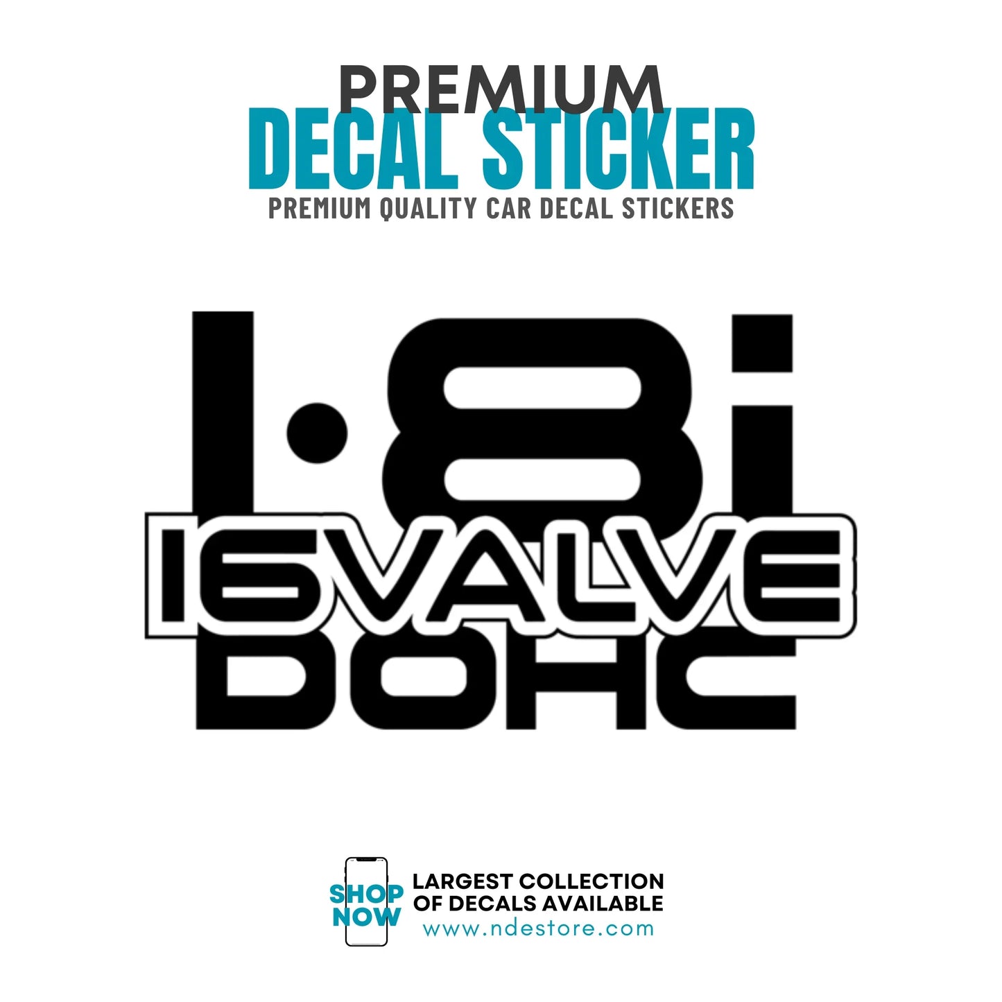 STICKER DECAL 1.8i 16 VALVE DOHC