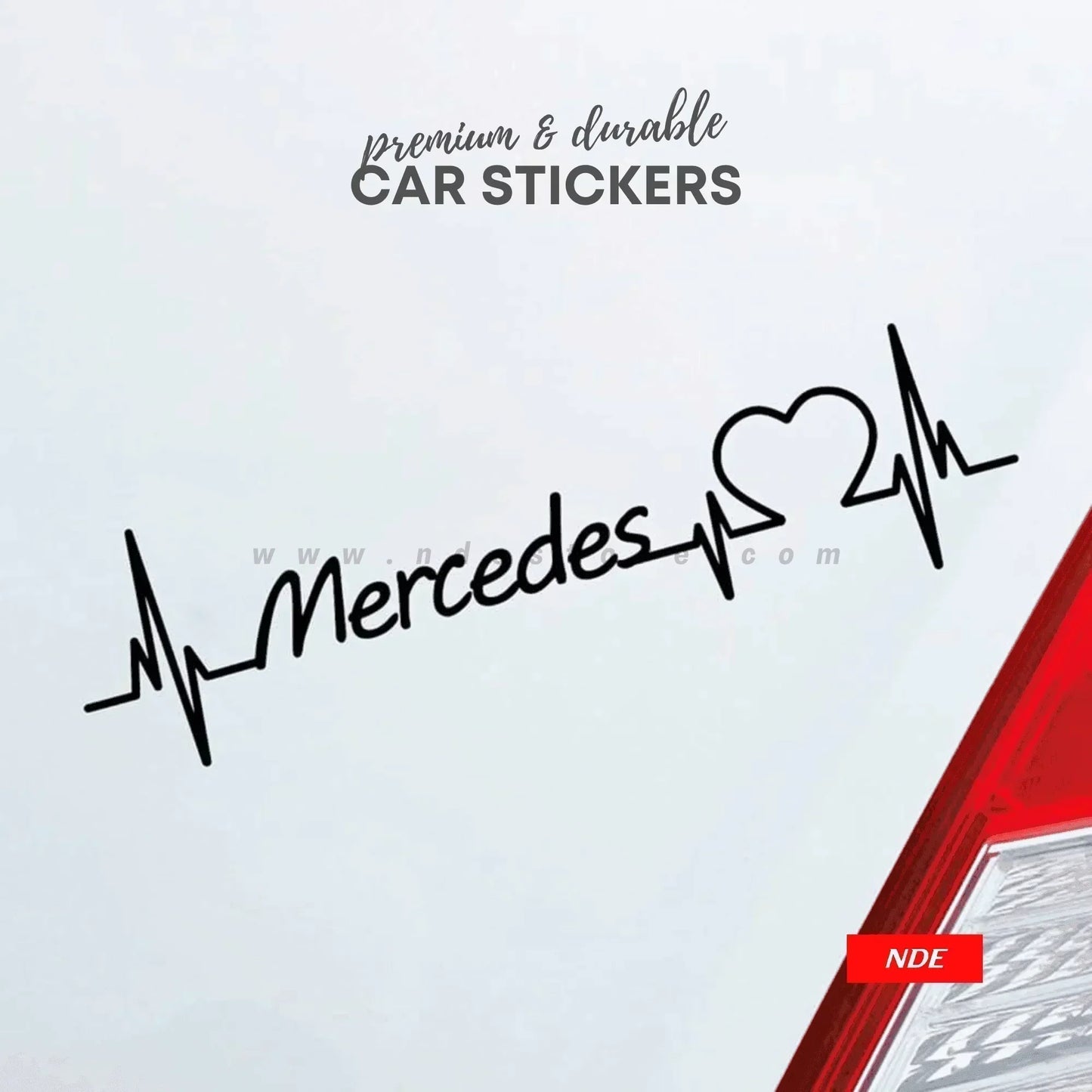 STICKER MERCEDES HEART (SKU: 44539) - ndestore.com