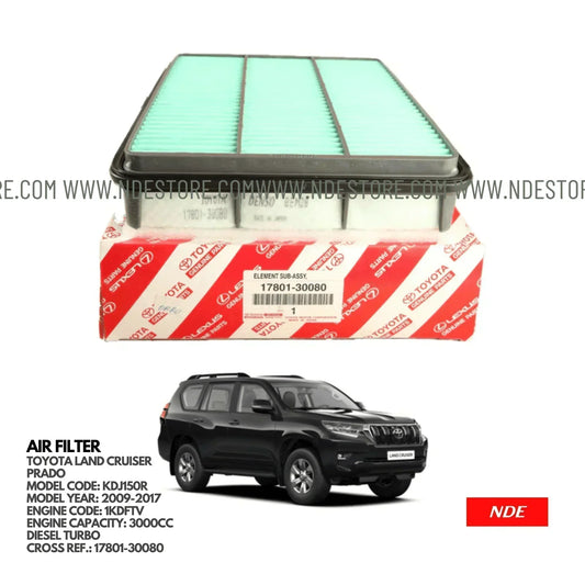 AIR FILTER ELEMENT GENUINE FOR TOYOTA LAND CRUISER PRADO (2009-2017) - ndestore.com