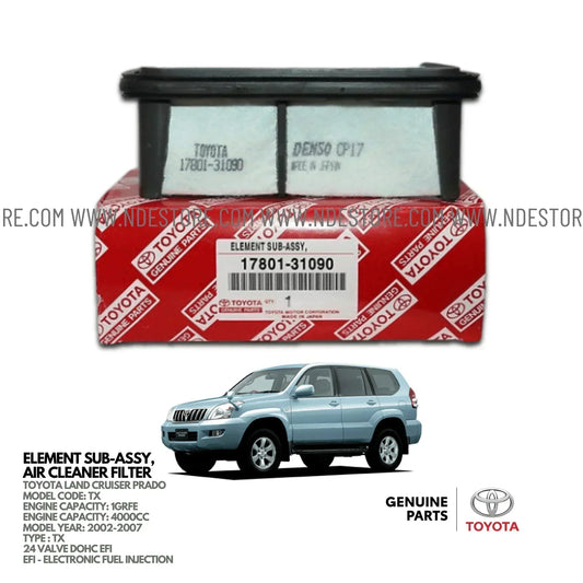 AIR FILTER ELEMENT GENUINE FOR TOYOTA LAND CRUISER PRADO (2005-2009) - ndestore.com