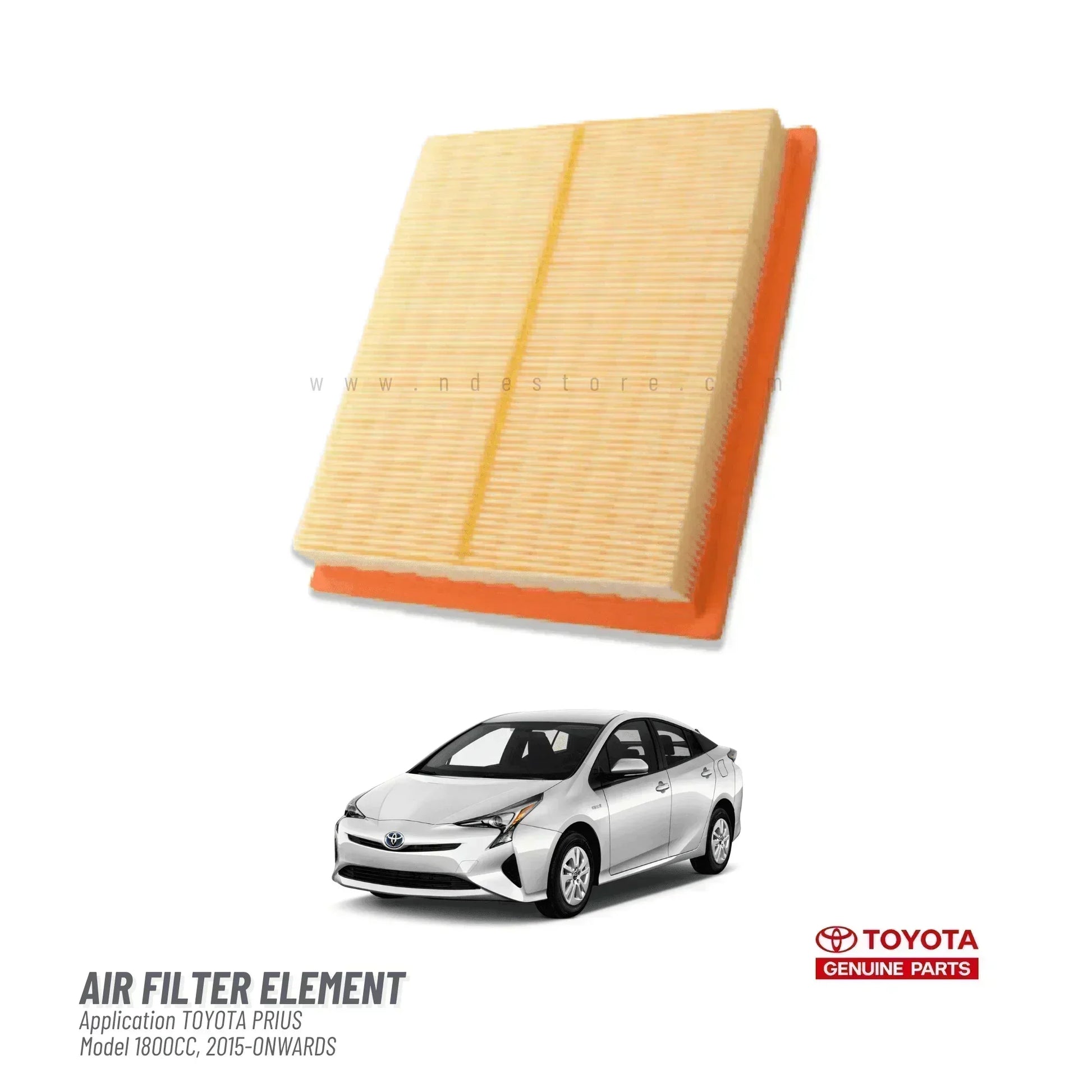 AIR FILTER ELEMENT GENUINE FOR TOYOTA PRIUS (2009-2011) - ndestore.com