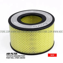 AIR FILTER ELEMENT TOYOTA GENUINE PART (17801-58040) - ndestore.com