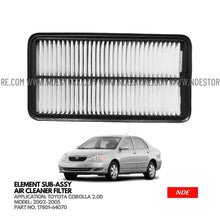 AIR FILTER ELEMENT IMPORTED FOR TOYOTA COROLLA 2.0D (2002-2005) - ndestore.com