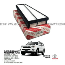 AIR FILTER ELEMENT GENUINE FOR TOYOTA HILUX SURF SSR-X (2005-2009) - ndestore.com
