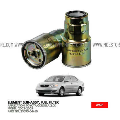 FUEL FILTER FOR TOYOTA COROLLA 2.0D (2002-2005) - ndestore.com