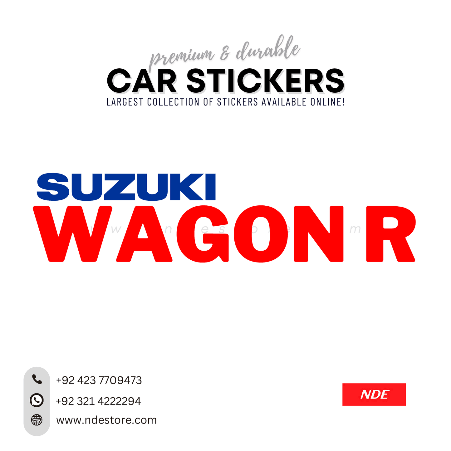 STICKER, SUZUKI WAGON R (SKU: 9355145) - ndestore.com