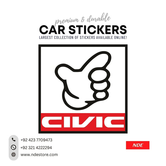 STICKER, HONDA CIVIC JDM (SKU: 9355147) - ndestore.com