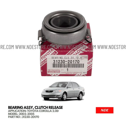 CLUTCH RELEASE BEARING ASSY FOR TOYOTA COROLLA 2.0D (2002-2005) - ndestore.com