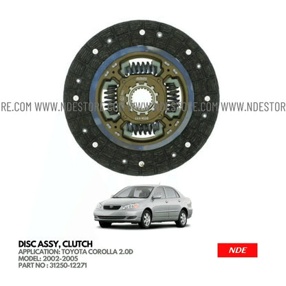 CLUTCH PLATE ASSY AISIN FOR TOYOTA COROLLA 2.0D - ndestore.com