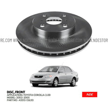 BRAKE DISC ROTOR FRONT FOR TOYOTA COROLLA 2.0D (2002-2008) - ndestore.com