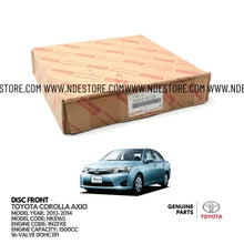 BRAKE DISC ROTOR FRONT GENUINE FOR TOYOTA COROLLA AXIO HYBRID (2013-2014) - ndestore.com