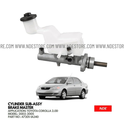 BRAKE MASTER CYLINDER ASSY FOR TOYOTA COROLLA 2.0D (2002-2005) - ndestore.com