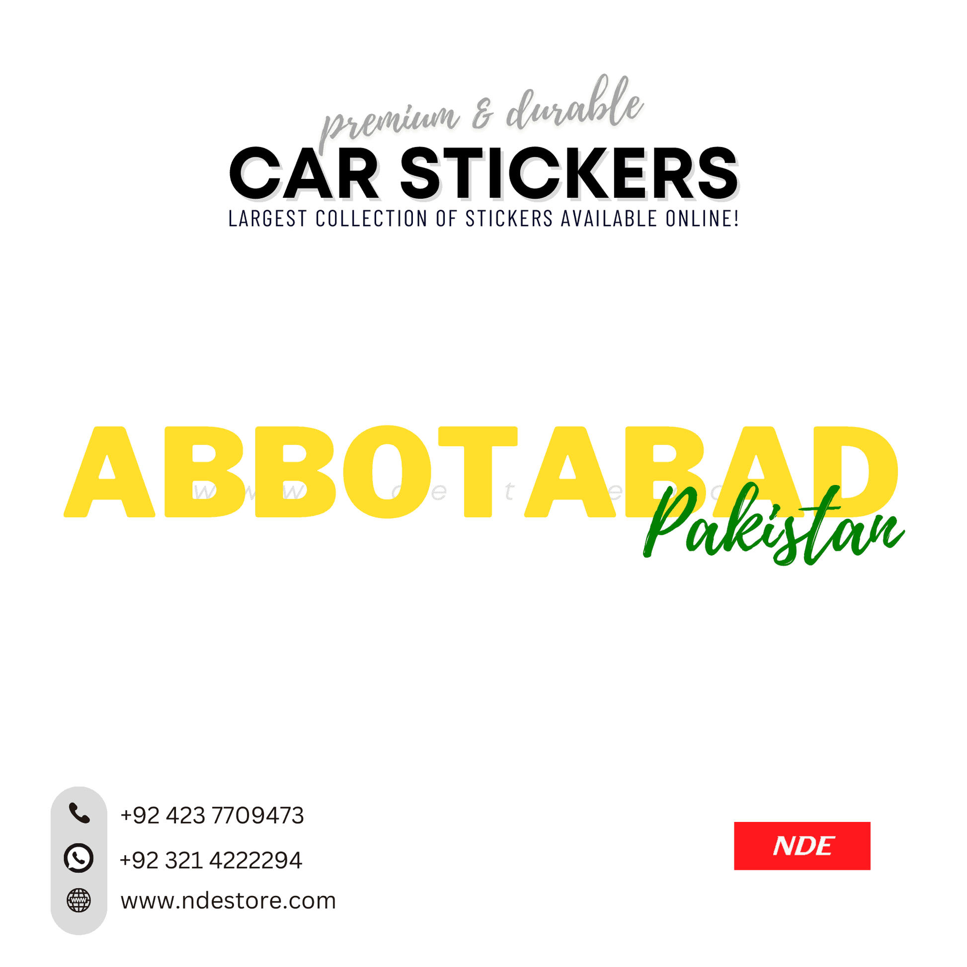 STICKER PAKSITAN CITY COLLECTION (SKU:14160) - ndestore.com