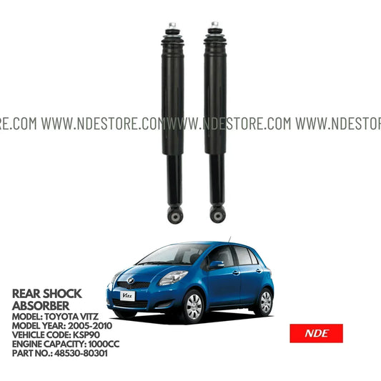 SHOCK ABSORBER ASSY SET REAR FOR TOYOTA VITZ KSP90 (2005-2010) - ndestore.com