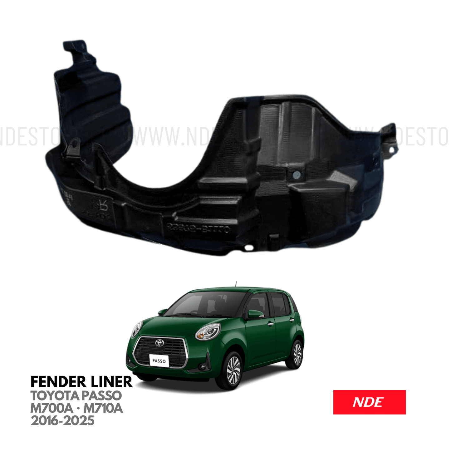 FENDER SHIELD LINER FOR TOYOTA PASSO (2016-2025) - ndestore.com