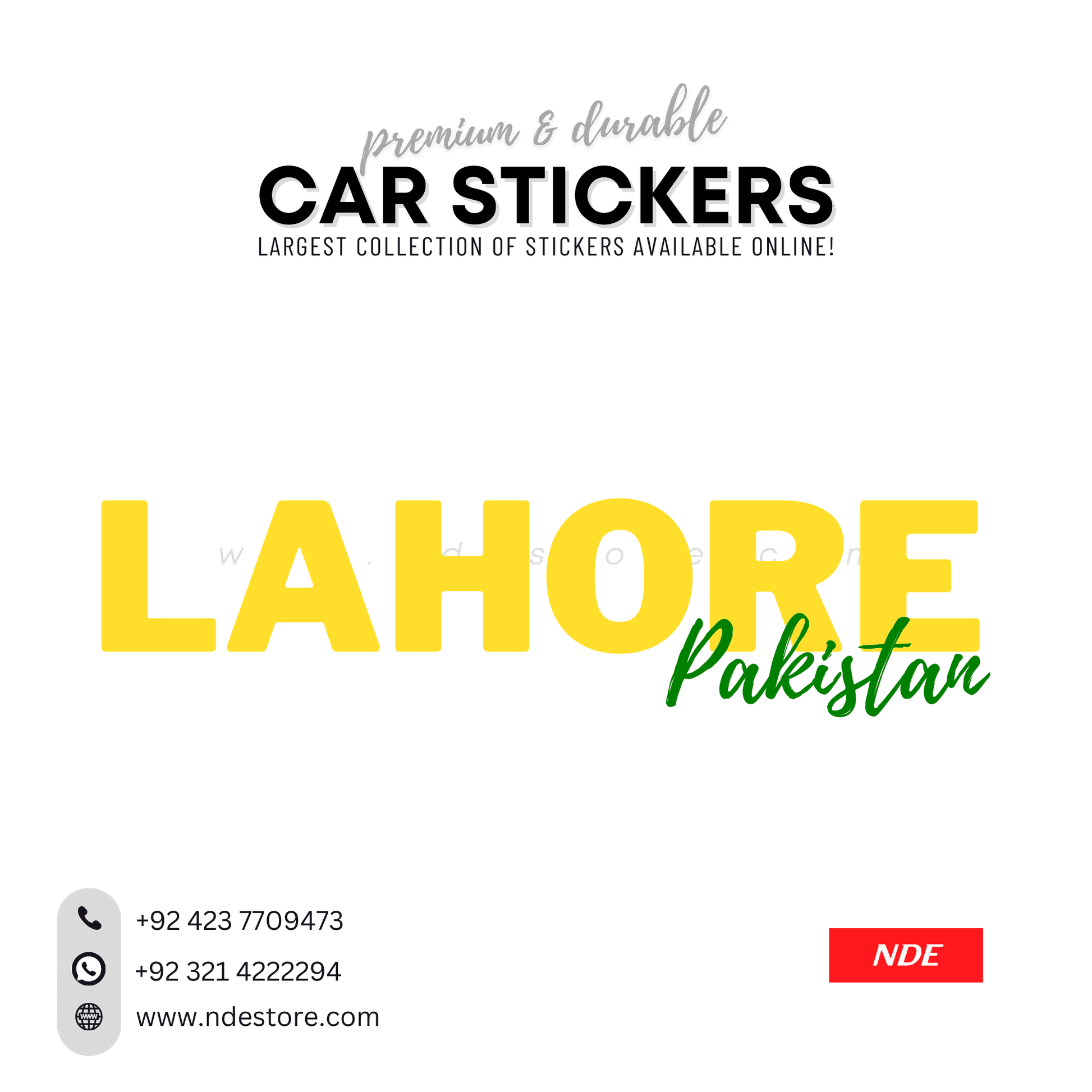 STICKER PAKSITAN CITY COLLECTION (SKU:14160) - ndestore.com