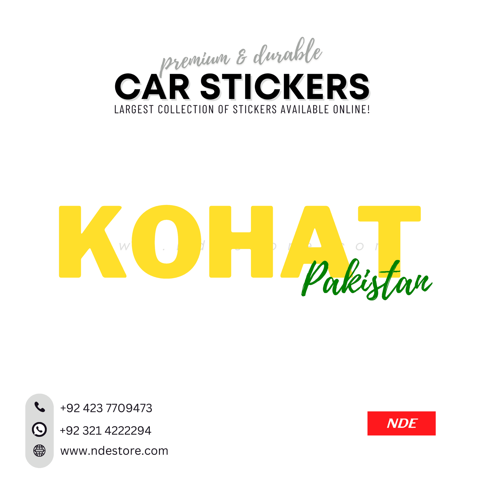 STICKER PAKSITAN CITY COLLECTION (SKU:14160) - ndestore.com