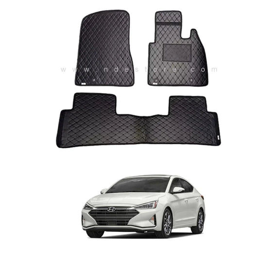 FLOOR MAT PREMIUM QUALITY FLAT 7D STYLE FOR HYUNDAI ELANTRA - ndestore.com