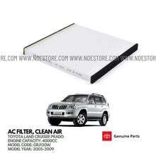 CABIN AC FILTER GENUINE FOR TOYOTA LAND CRUISER PRADO 4000CC (2005-2009) - ndestore.com