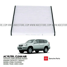 CABIN AC FILTER GENUINE FOR TOYOTA LAND CRUISER PRADO 3400CC (2002-2009) - ndestore.com