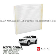 CABIN AC FILTER GENUINE FOR TOYOTA LAND CRUISER PRADO 2700CC (2012-2015) - ndestore.com