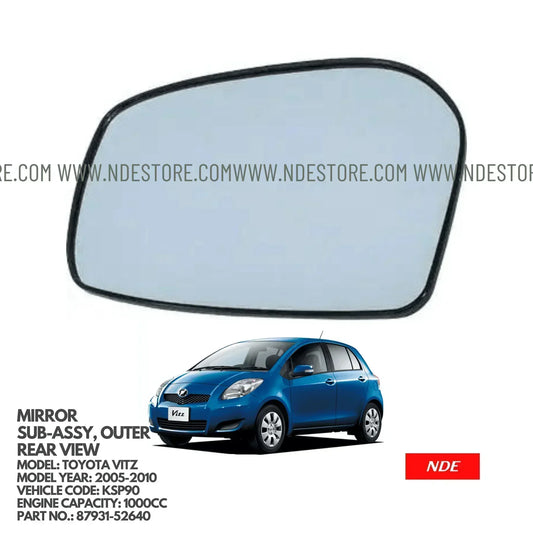 SIDE MIRROR GLASS FOR TOYOTA VITZ KSP90 (2005-2010) - ndestore.com