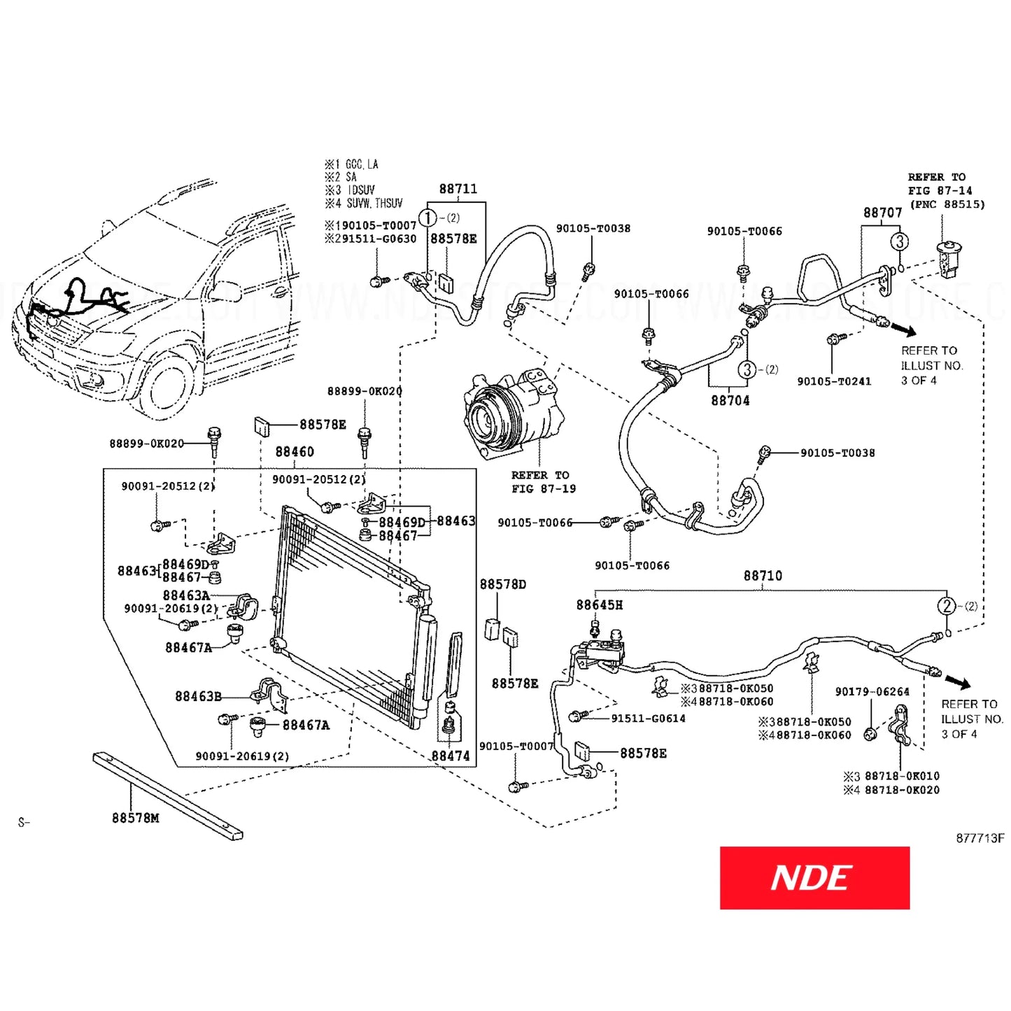 CONDENSOR ASSY COOLER FOR TOYOTA FORTUNER (2006-2008)