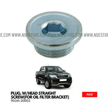 PLUG WITH HEAD STRAIGHT SCREW FOR OIL FILTER BRACKET FOR TOYOTA HILUX - ndestore.com