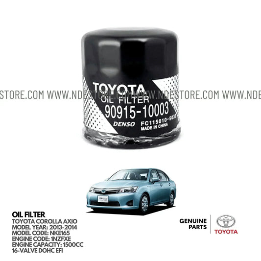 OIL FILTER FOR TOYOTA COROLLA AXIO HYBRID (2013-2014) - ndestore.com