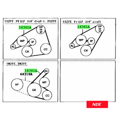 BELT FAN IMPORTED FOR TOYOTA VITZ - ndestore.com