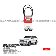 FAN V BELT FOR TOYOTA FORTUNER (2016-2025) - ndestore.com