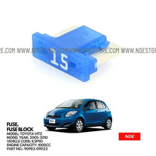 FUSE BLOCK 15A FOR TOYOTA VITZ KSP90 (2005-2010) - ndestore.com