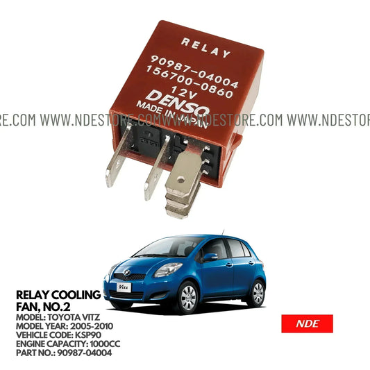 RELAY, COOLING FAN NO.2 FOR TOYOTA VITZ KSP90 (2005-2010) - ndestore.com