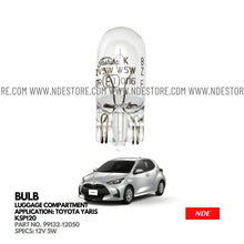 BULB LUGGAGE COMPARTMENT LAMP FOR TOYOTA YARIS KSP210 JDM (2020-2025) - ndestore.com