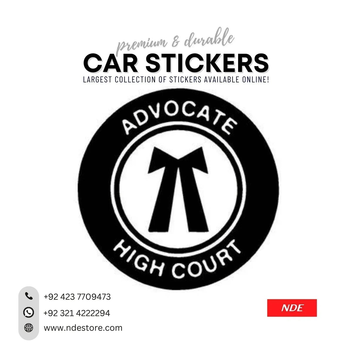 Sticker Decal Advocate High Court- Shop Now – ndestore.com