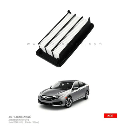 AIR FILTER ELEMENT GENUINE FOR HONDA CIVIC 1.5 TURBO (2016-2021 - ndestore.com