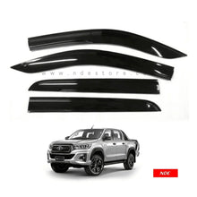 AIR PRESS BLACK TINTED DOOR WINDOW VISOR FOR TOYOTA HILUX REVO - ndestore.com